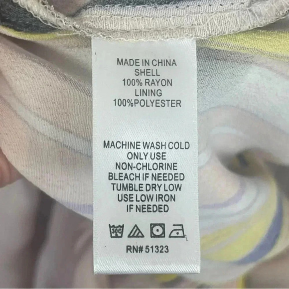 1 State Women's Medium Striped Spaghetti Strap Shorts Romper Pockets Pink Yellow - Picture 6 of 7